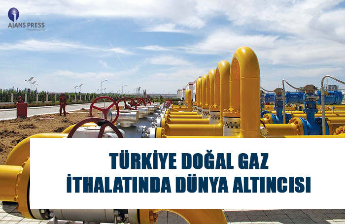 Türkiye doğal gaz ithalatında 216 ülke arasından 6. sıraya yerleşirken, 55 milyar 130 milyon metreküp ithal ettiği görüldü. #haber #doğalgaz #ithalatı #haberler