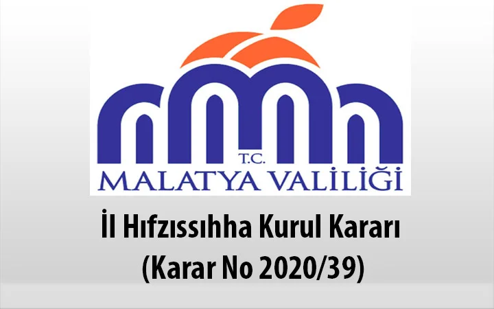 İl Hıfzıssıhha Kurul Kararı (Karar No 2020/39) 13 Nisan 2020