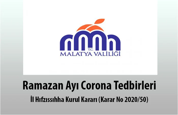 İl Hıfzıssıhha Kurul Kararı (Karar No 2020/50) Ramazan Ayı Corona Tedbirleri