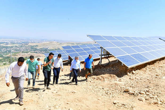 Mollakasım Mahallesi Güneş Enerji Santralinde enerji üretimine başladı
