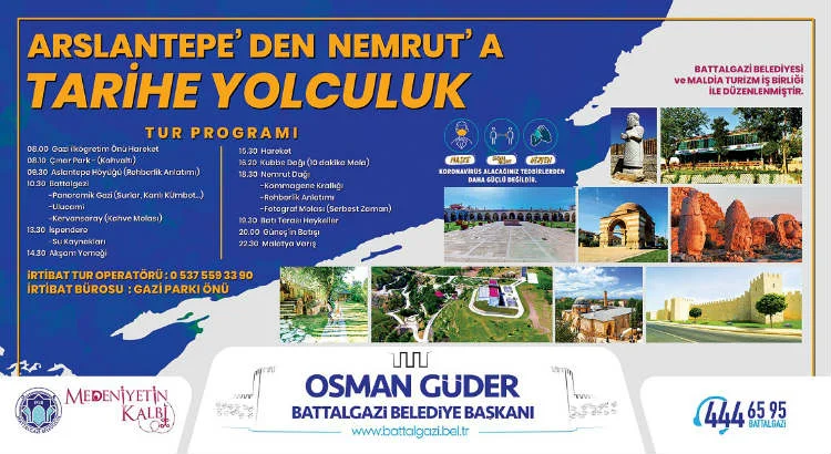 Battalgazi Belediyesi ‘Arslantepe’den Nemrut’a Tarihe Yolculuk’ projesini hayata geçiriyor.
