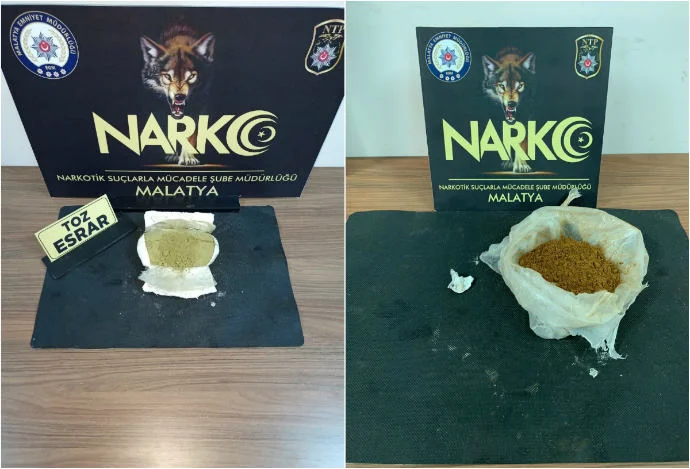 Malatya’da Toz Esrar Geçirildi