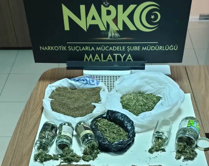 Malatya’da 2 Kilo 918 gr Esrar Maddesi Ele Geçirildi