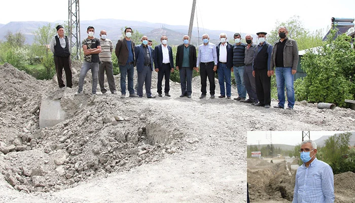 Battalgazi Belediye Başkanı Osman Güder, Orduzu bölgesinde devam eden alt yapı çalışmalarını yerinde inceledi