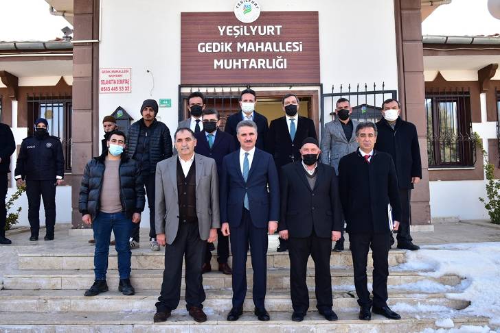 Vali Baruş, Yeşilyurt Gedik ve Gündüzbey Mahalle Muhtarlarını Ziyaret Etti