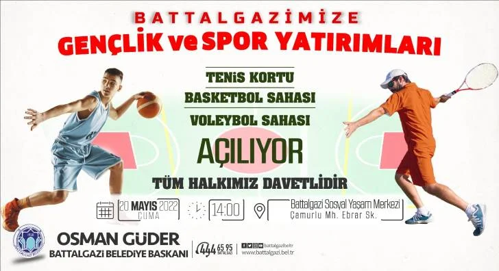 Battalgazi’deki Spor Sahaları, Cuma Günü Açıyor