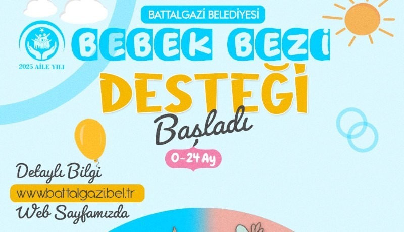 Battalgazi Belediyesi, 2025 Aile Yılı Kapsamında 0-24 Aylık Çocuklar İçin Bebek Bezi Desteği Sağlıyor