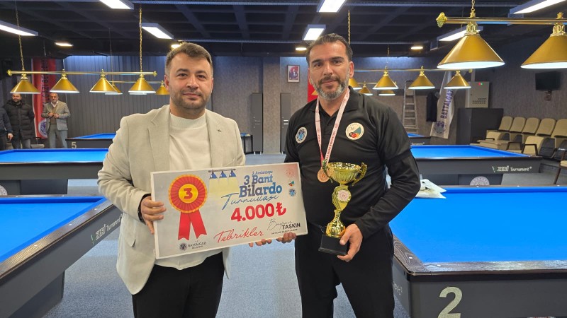 3. Arslantepe 3 Bant Bilardo Turnuvası Final Heyecanı Battalgazi’de Zirveye Ulaştı