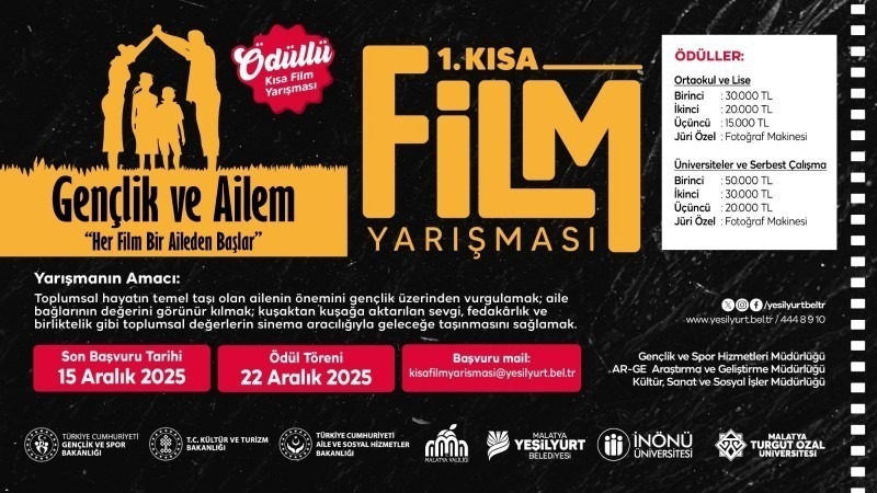 “Gençlik ve Ailem” Temalı Kısa Film Yarışmasına Başvurular Sürüyor