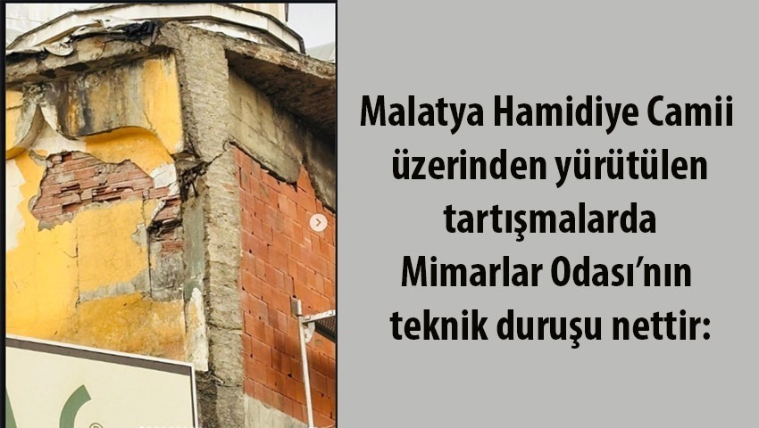 Malatya Hamidiye Camii’nde Teknik Bilim ve Yerel Yönetim Karşı Karşıya