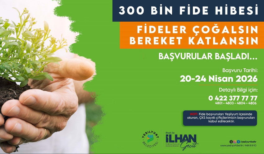 Yeşilyurt’ta Tarımsal Kalkınma Hamlesi: 300 Bin Fide Toprakla Buluşuyor