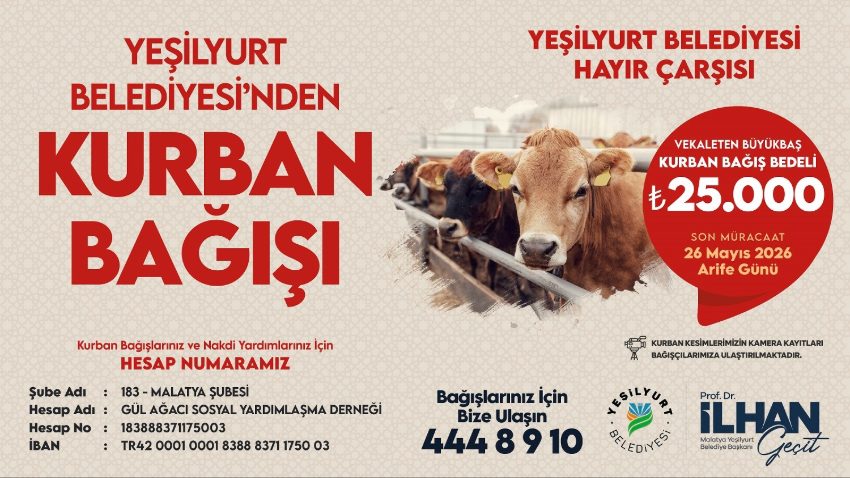 Yeşilyurt Belediyesi’nden 2026 Kurban Bayramı İçin Kapsamlı Dayanışma Kampanyası